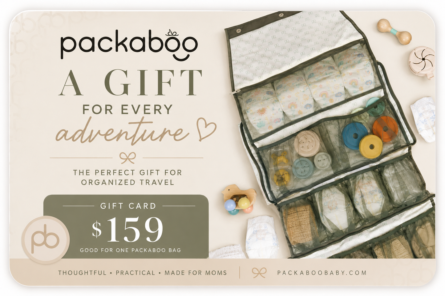 Packaboo eGift Card | The Perfect Gift for Traveling Families